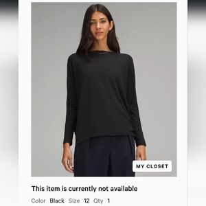 lululemon athletica Classic Black Long Sleeve Tee